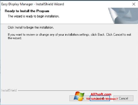 Posnetek zaslona Easy Display Manager Windows 7