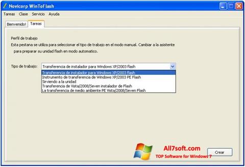Posnetek zaslona WinToFlash Windows 7