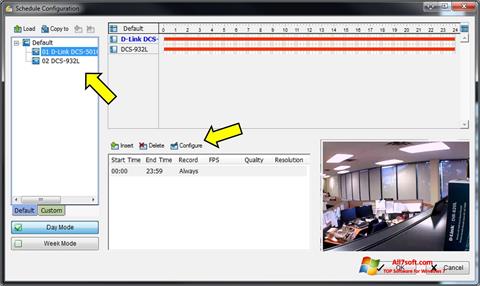Posnetek zaslona D-ViewCam Windows 7