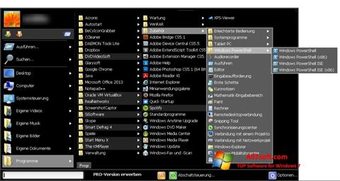 Posnetek zaslona Start Menu X Windows 7