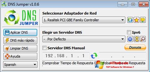 Posnetek zaslona DNS Jumper Windows 7