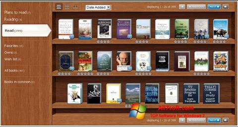 Posnetek zaslona Bookshelf Windows 7