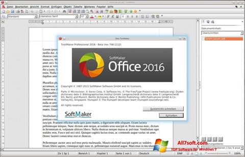Posnetek zaslona SoftMaker Office Windows 7