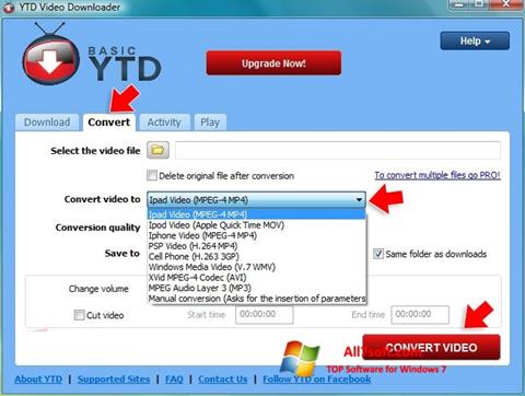 Posnetek zaslona YTD Video Downloader Windows 7