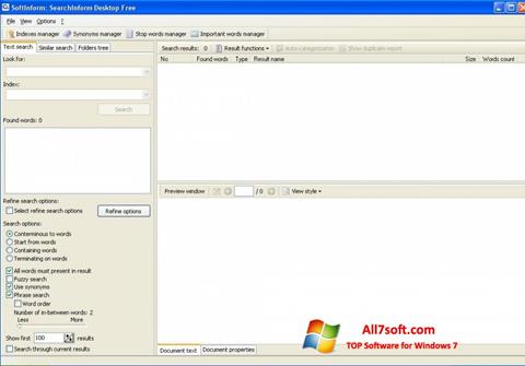 Posnetek zaslona SearchInform Windows 7