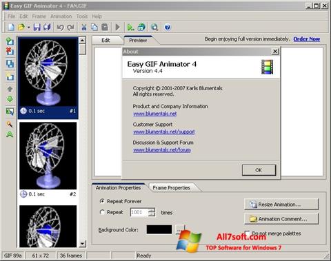 Posnetek zaslona Easy GIF Animator Windows 7