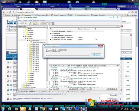 Posnetek zaslona DMDE Windows 7