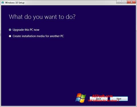 Posnetek zaslona Media Creation Tool Windows 7