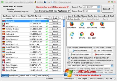 Posnetek zaslona Hide ALL IP Windows 7