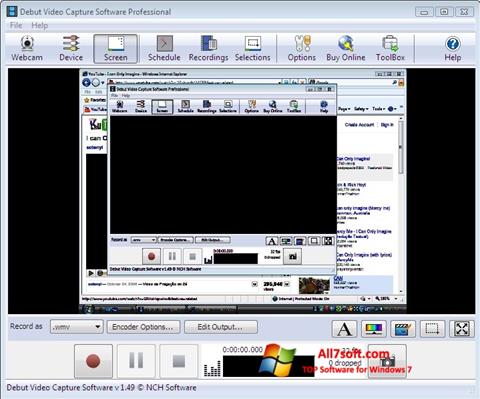 Posnetek zaslona Debut Video Capture Windows 7