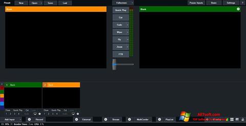 Posnetek zaslona vMix Windows 7