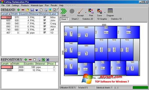 Posnetek zaslona Cutting Windows 7