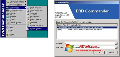 Posnetek zaslona ERD Commander Windows 7