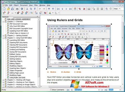 Posnetek zaslona Foxit PDF Editor Windows 7