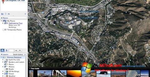 Posnetek zaslona Google Earth Pro Windows 7