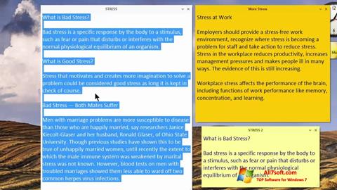 Posnetek zaslona Simple Sticky Notes Windows 7