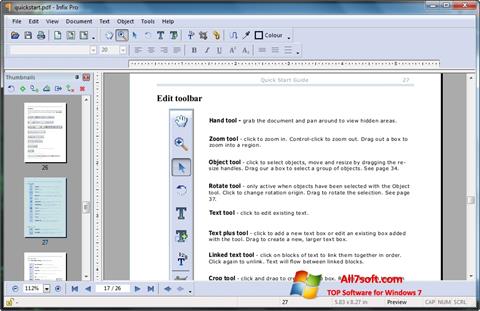 Posnetek zaslona Infix PDF Editor Windows 7