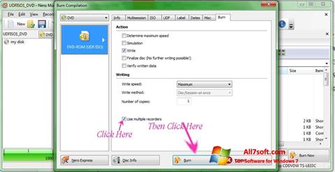 Posnetek zaslona Nero Image Drive Windows 7
