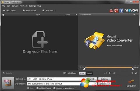 Posnetek zaslona Movavi Video Converter Windows 7