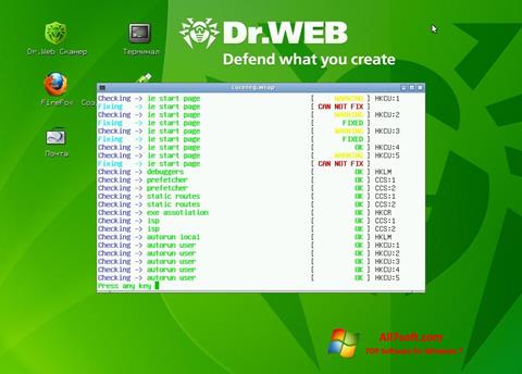 Posnetek zaslona Dr.Web LiveCD Windows 7