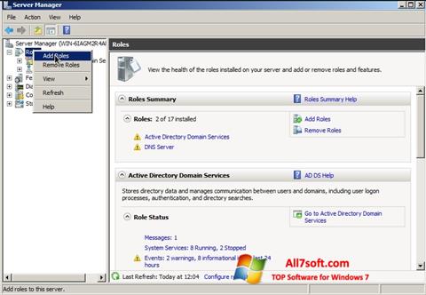 Posnetek zaslona Open Server Windows 7