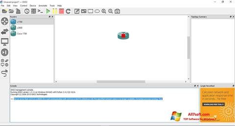 Posnetek zaslona GNS3 Windows 7