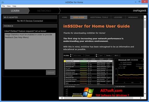Posnetek zaslona InSSIDer Windows 7