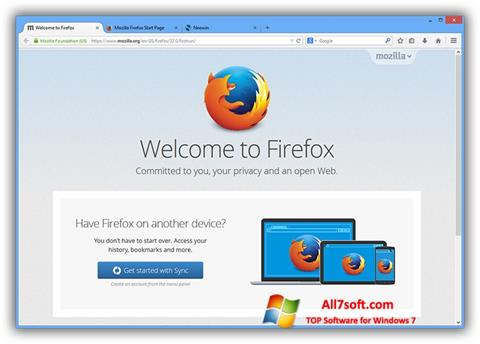 Posnetek zaslona Mozilla Firefox Offline Installer Windows 7