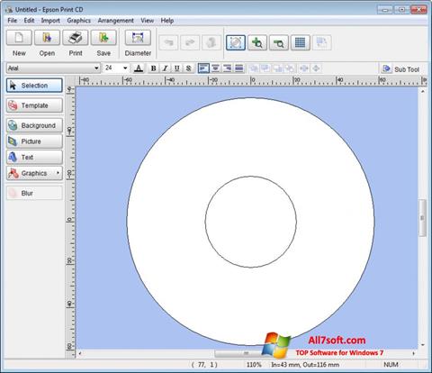 Posnetek zaslona EPSON Print CD Windows 7