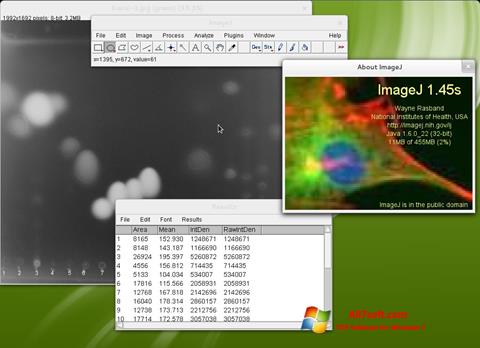 Posnetek zaslona ImageJ Windows 7