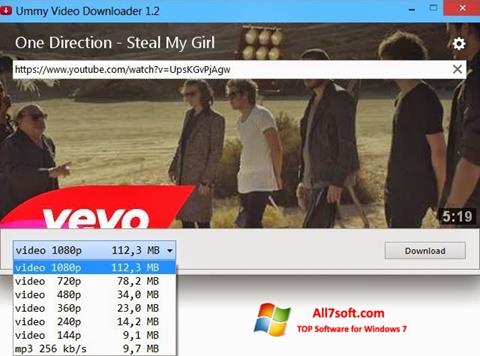 Posnetek zaslona Ummy Video Downloader Windows 7