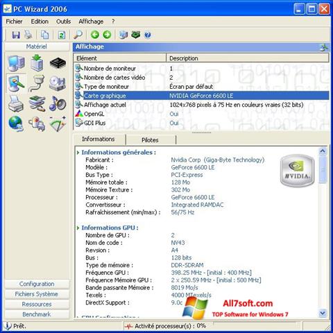 Posnetek zaslona PC Wizard Windows 7