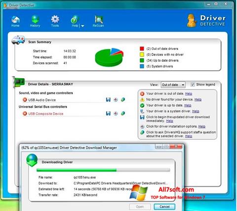 Posnetek zaslona Driver Detective Windows 7