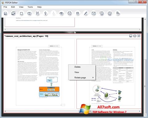 Posnetek zaslona PDF24 Creator Windows 7