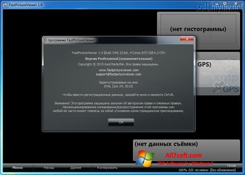Posnetek zaslona FastPictureViewer Windows 7