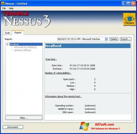 Posnetek zaslona Nessus Windows 7