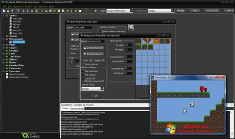 Posnetek zaslona GameMaker: Studio Windows 7