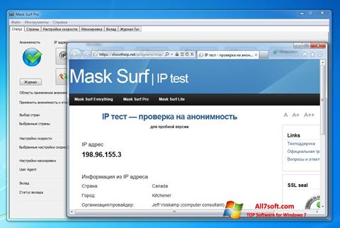 Posnetek zaslona Mask Surf Windows 7