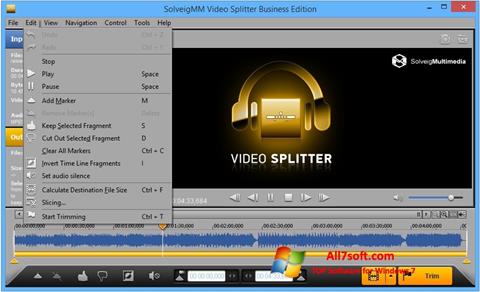 Posnetek zaslona SolveigMM Video Splitter Windows 7