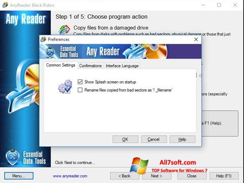 Posnetek zaslona AnyReader Windows 7