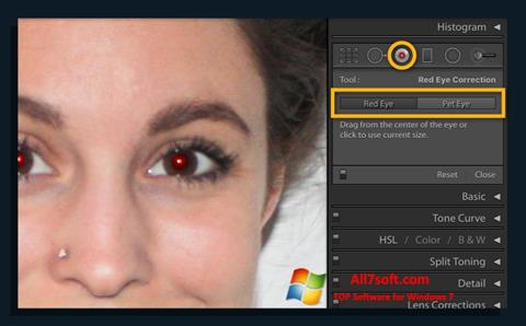 Posnetek zaslona Red Eye Remover Windows 7