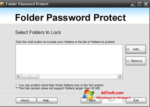 Posnetek zaslona Password Protect USB Windows 7