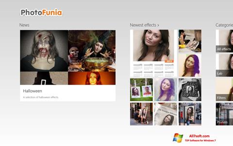 Posnetek zaslona PhotoFunia Windows 7