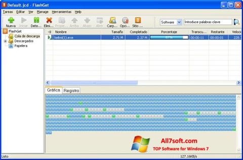 Posnetek zaslona FlashGet Windows 7