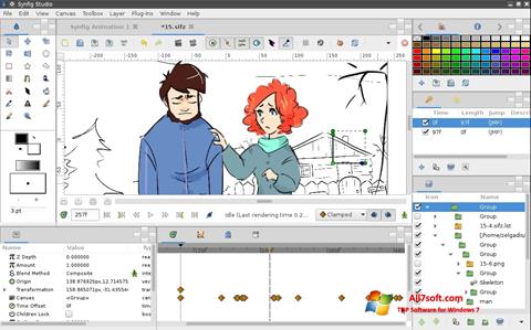 Posnetek zaslona Synfig Studio Windows 7